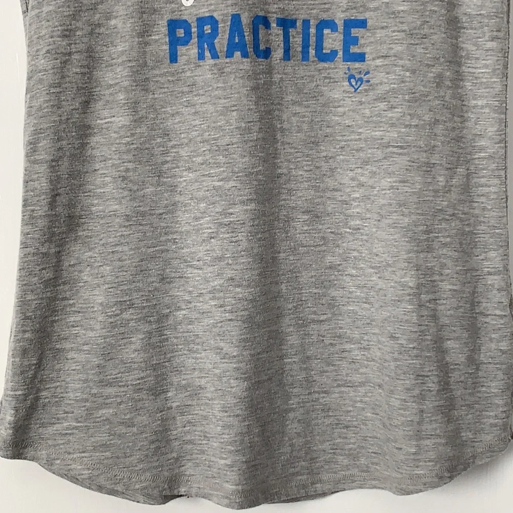 Justice Gymnastics Gray T-shirt Top 14 EUC